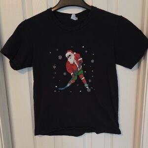 Santa Hockey Kids T-Shirt